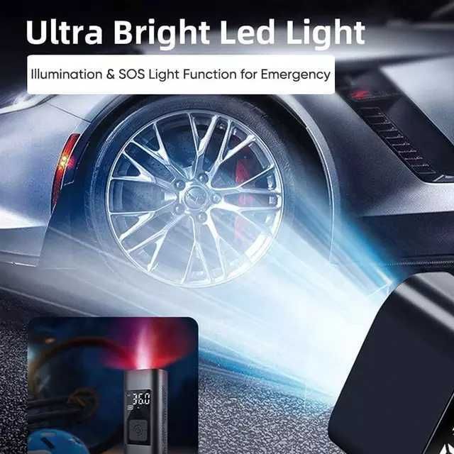 Насос электронной манометром с функцией автостоп фонар