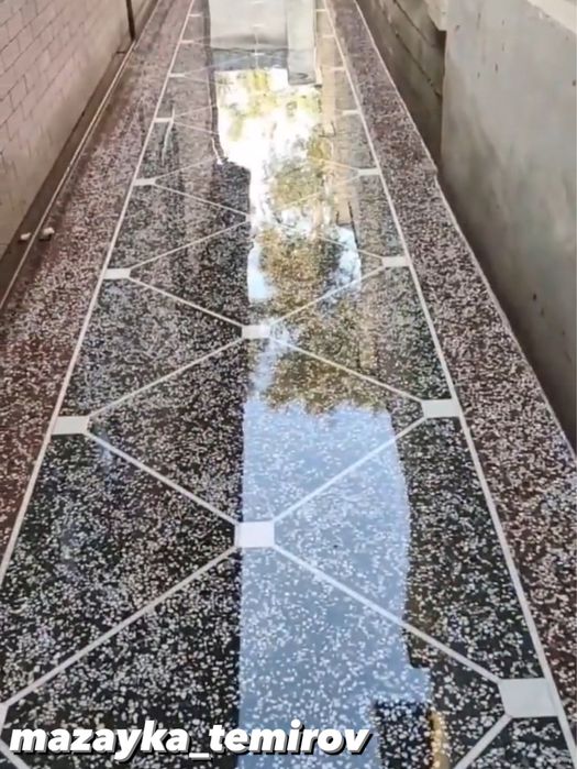 Mazayka stashka vertalyot shlipovka mramirni mozaika topping pol beton