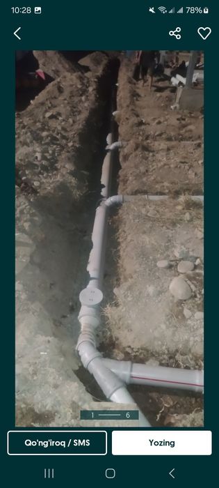 Сантехник хизматлари, ура казиш ишлари устаси.