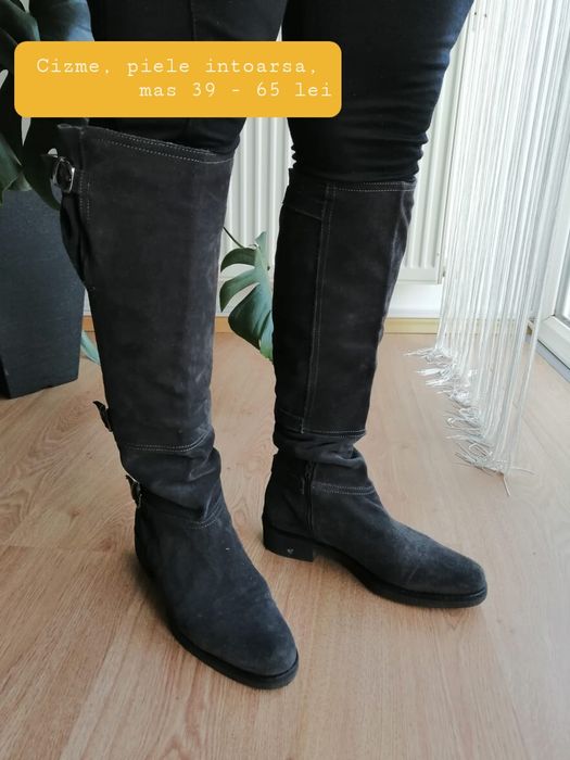 Cizme, piele, mas 39,40