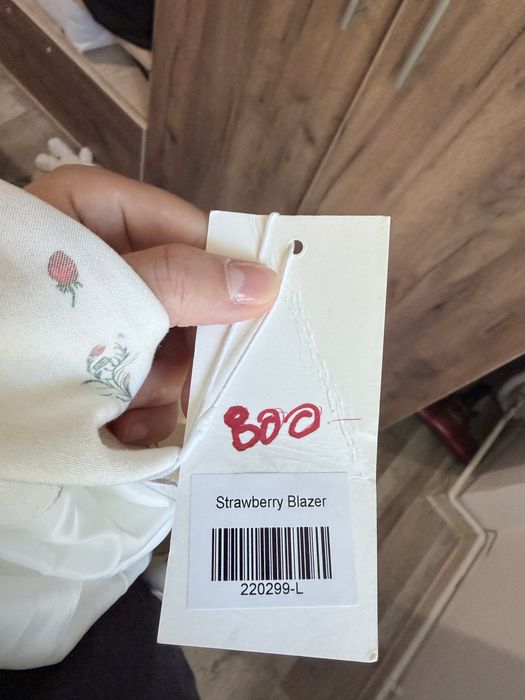 Sacou Lis Bonne Atelier „Strawberry Blazer", mărimea L, Nou cu etichetă
