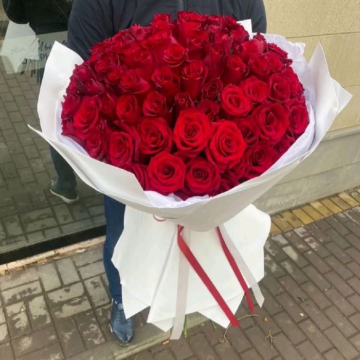 Крассные розы 100см,80,60