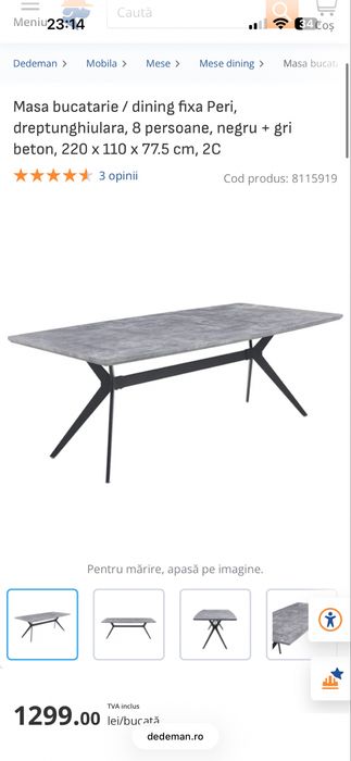 Masă XL  Dining | Design Industrial Modern