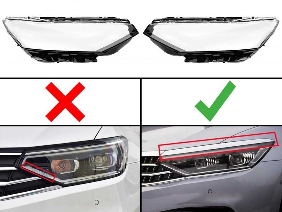 Стъкла за фарове VW Passat B8 Facelift
