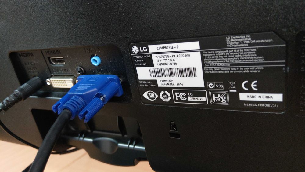Monitor LG IPS Led 27 inchi model 27MP57VQ in stare foarte buna