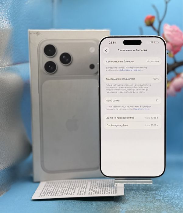 ГАРАНЦИОНЕН!!! Apple iPhone 17 Pro Max, 256GB, 5G, Silver