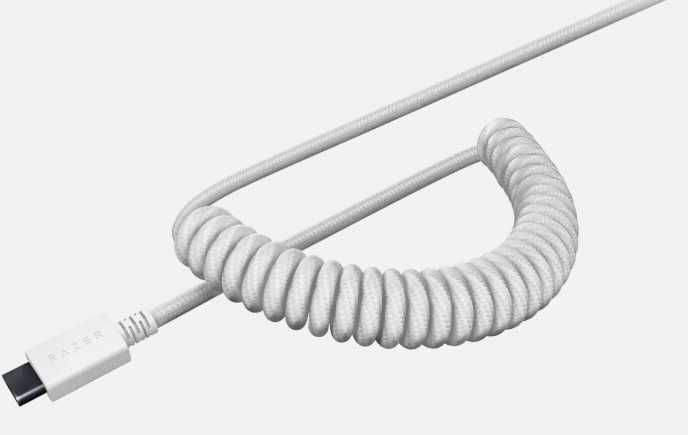 ^ Комплект кейкапов RAZER PBT Keycap + Coiled Cablee - Mercury