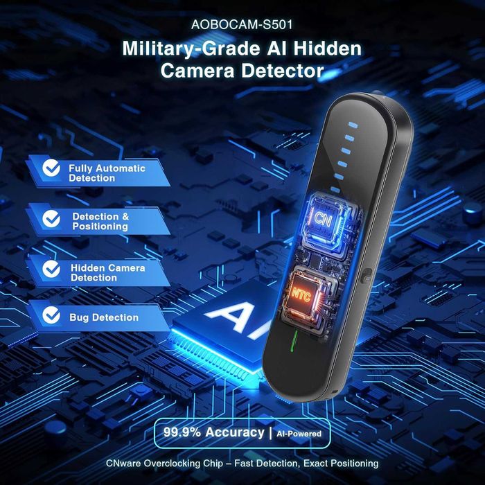 Антишпионски детектор за скрита камера с 99% точност, GPS тракери