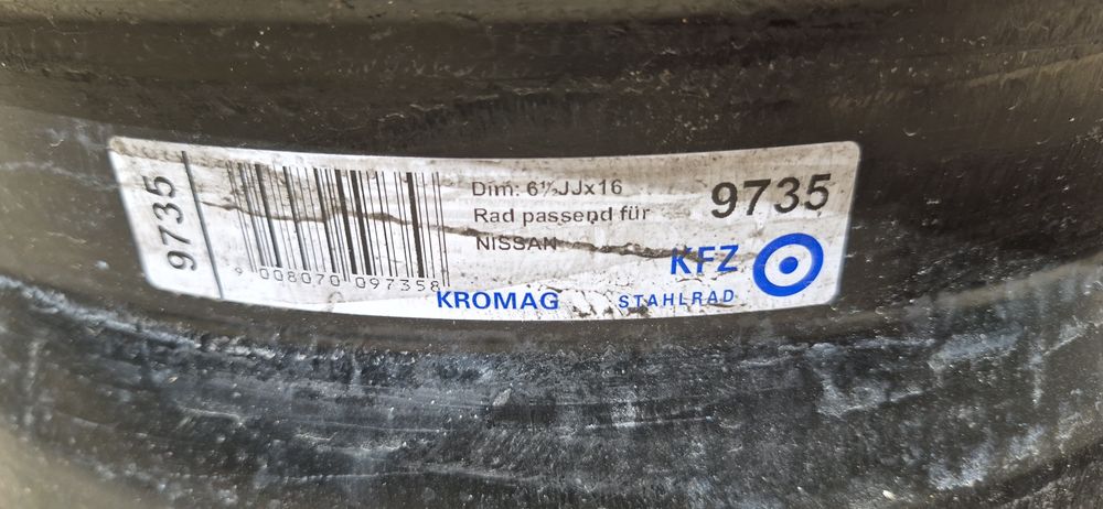Пподавам 4бр. желязни оригинални джанти за Nissan Qasqai 16"