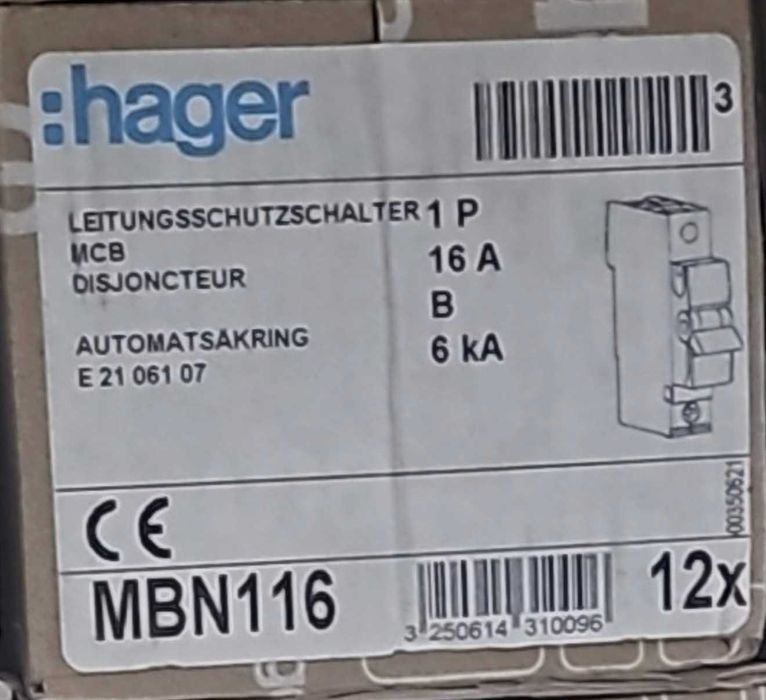 Diferential Hager CDA240D + disjunctoare Hager MBN116 b16