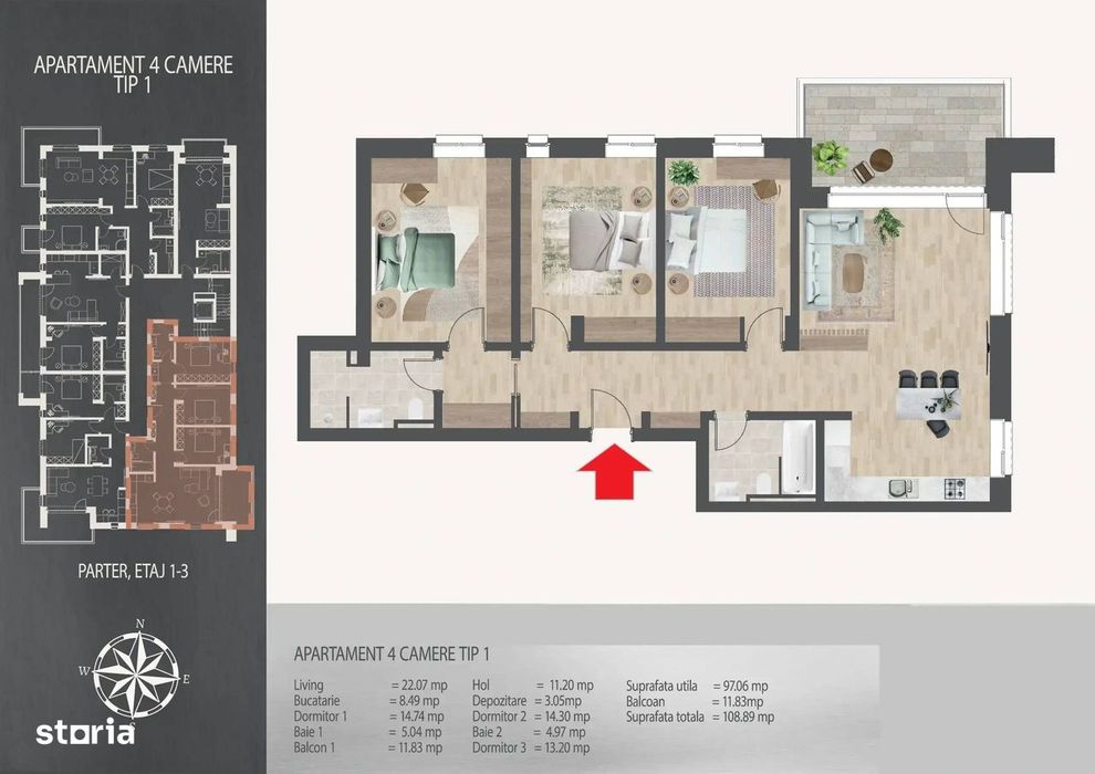 Direct Dezvoltator - Apartament 4 Camere - Langa Metrou — fotografia 3