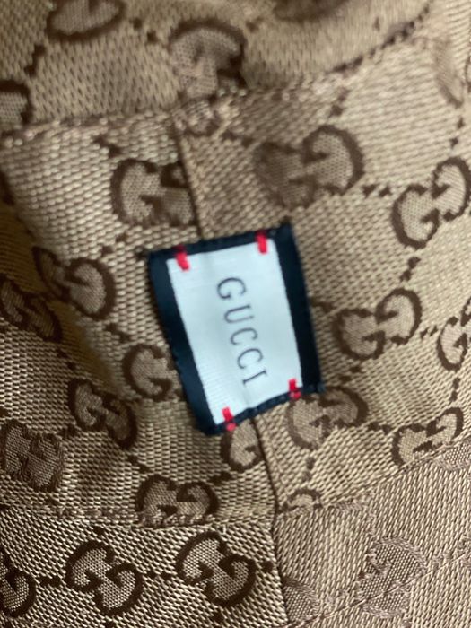 Gucci Reversible GG Monogram Brown Bucket Hat
