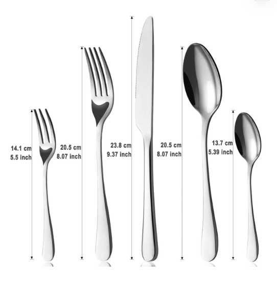 Set tacamuri de INOX 60 piese