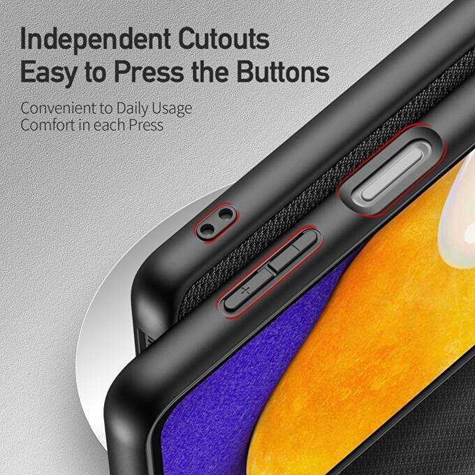 Husa Samsung Galaxy A04s / A13 5G - DUX DUCIS FINO Woven Texture Black