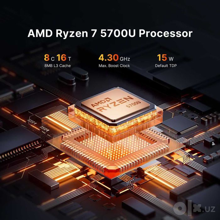 Mini PC Мини Пк Bosgame Effizen P4 Ryzen 7 5700U 32Gb DDR4 1Tb M2 SSD