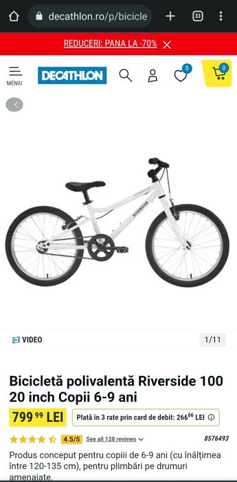 Bicicleta B-twin 20 inch