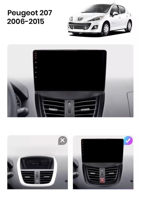 Navigatie Android 14 Peugeot 207 Carplay Android Auto
