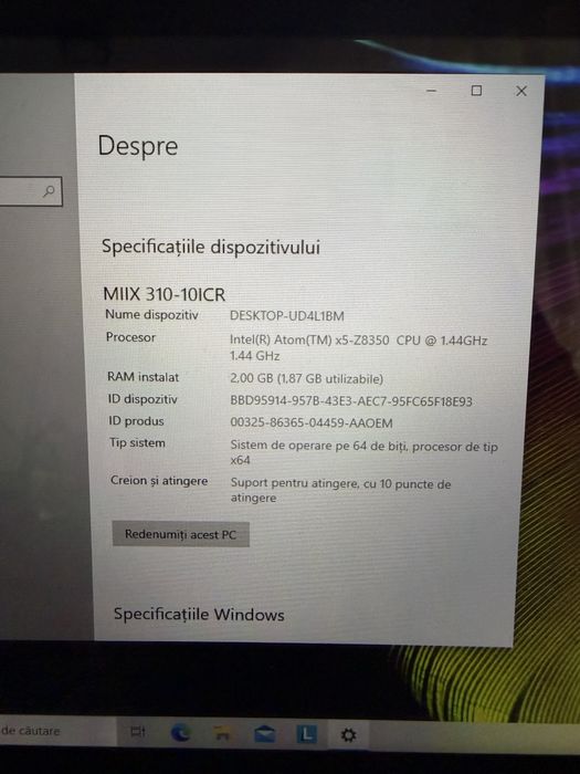 Laptop Tableta Lenovo Touchscreen Windows 10