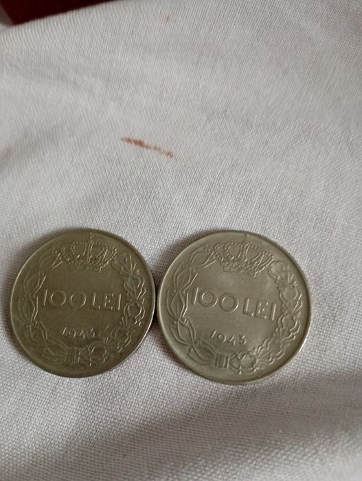 Monede din 1943 cu Regele Mihai pe verso