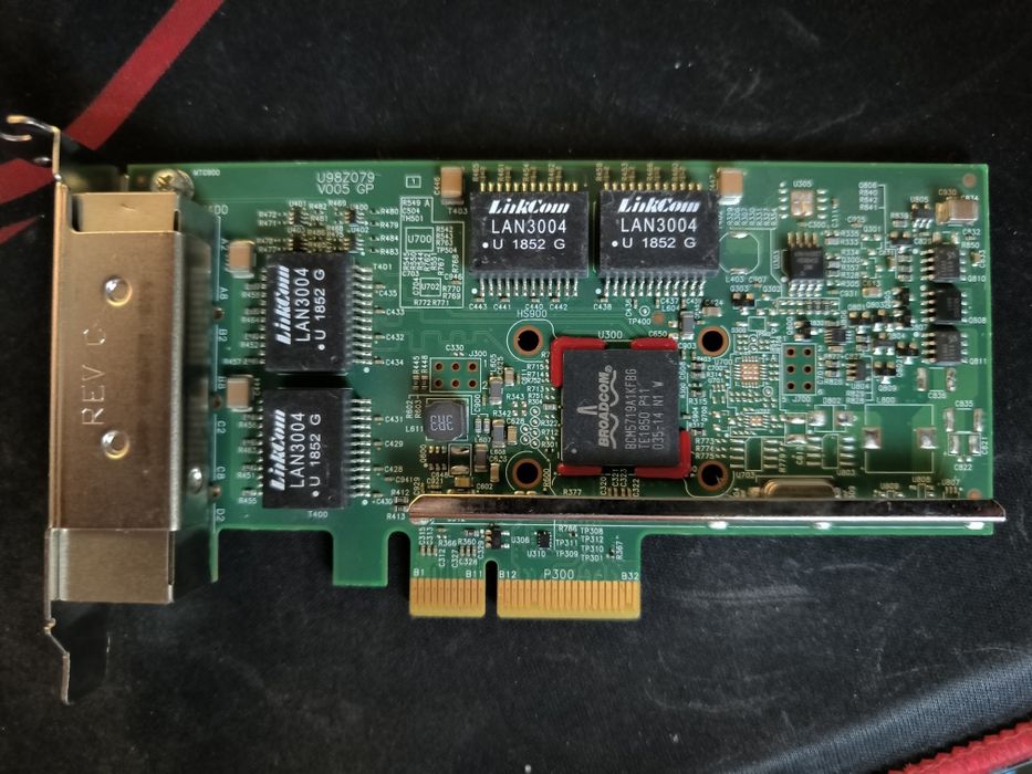 Placa retea PCIEx4 Broadcom 4 x 1000MBPS low profile
