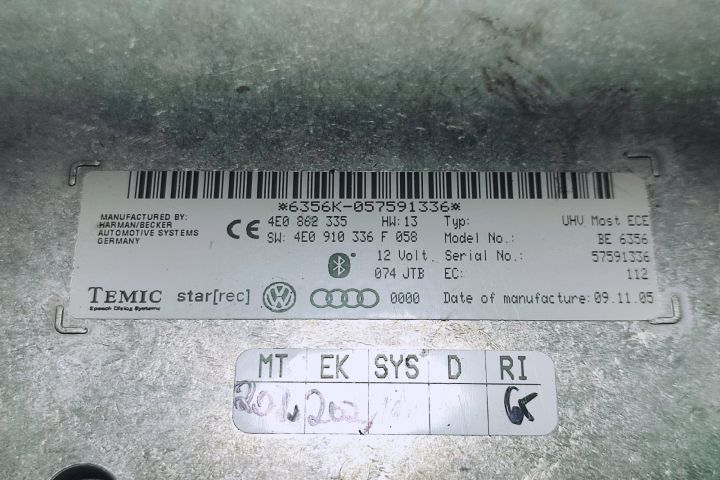 Calculator modul bluetooth 4e0910336f Audi A8 D3/4E (facelift) seria