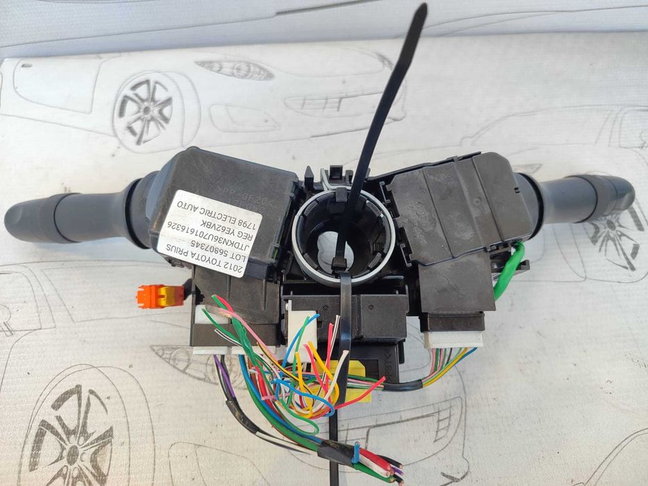 Ansamblu manete comenzi volan + spiră Toyota Prius XW30 17F060 2012 / [2009-2015] / (5B3)