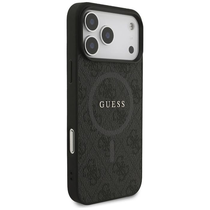 Guess 4g ring classic logo magsafe case for iphone 17 pro max black