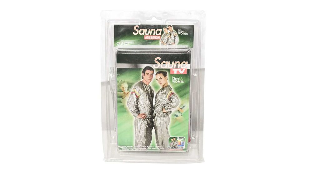Costum sauna pentru slabit, unisex, format din 2 parti, gri