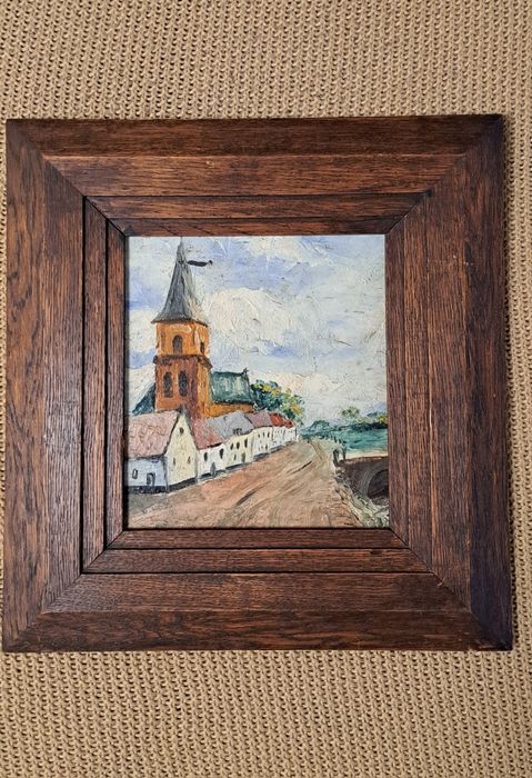 Tablou vechi ulei pe placaj