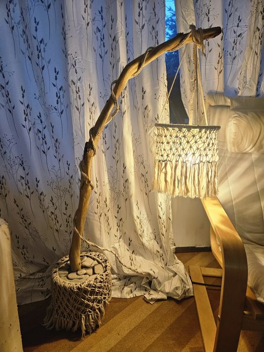 Лампа макраме абажур