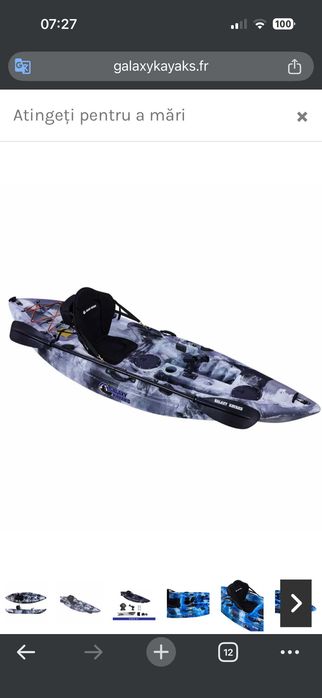 vand caiac de pescuit agrement