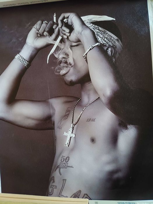 Poster pe material textil cu 2Pac