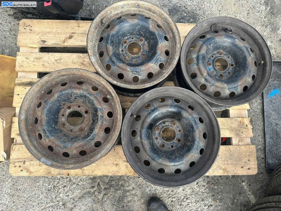 Set 4 Jante Roti Tabla 15 R15 Peugeot Partner 2002 - 2008 Cod 2150740 [X4046]