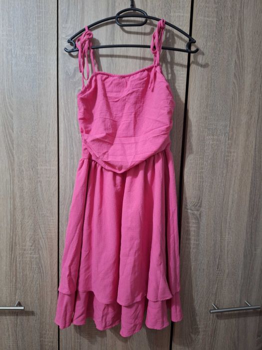 Къса розова рокля, размер: S