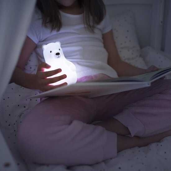 Нощна лампа Pabobo Bear Lumicolor - свети в цвета на докоснатия обект