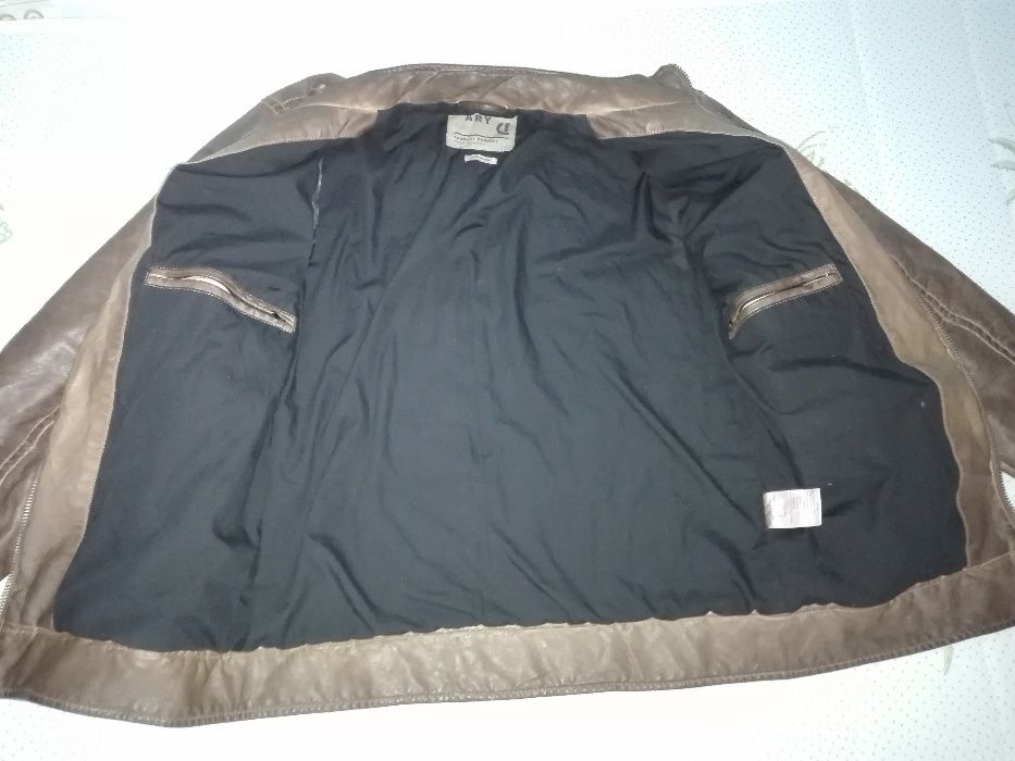 Марково Кафяво яке от еко кожа