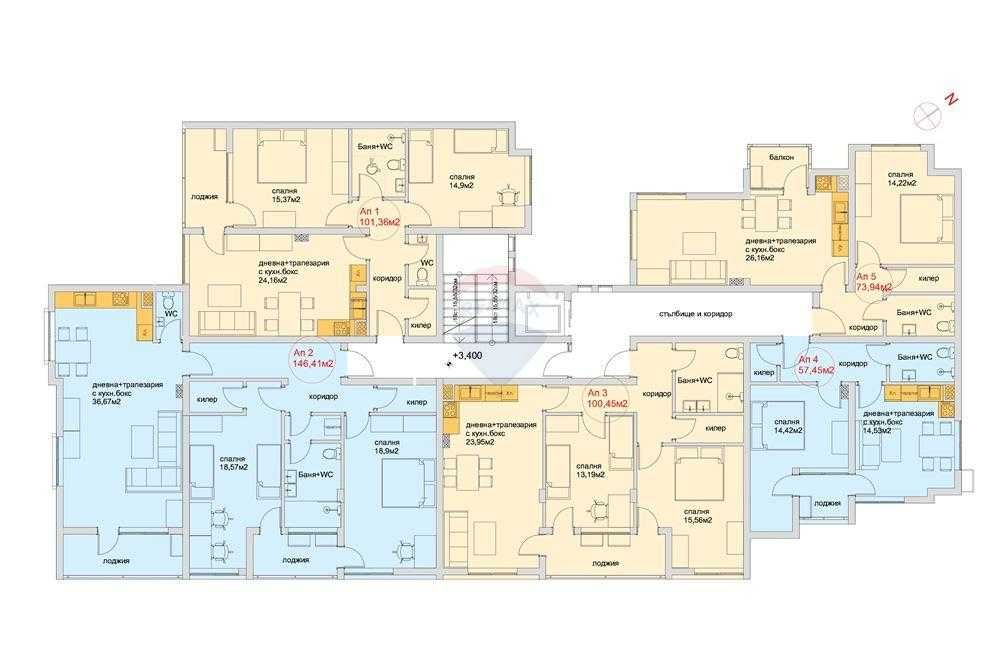 Продава се Тристаен апартамент в Шумен, Добруджански - 101 кв.м за 1517 €/кв.м - Снимка #4