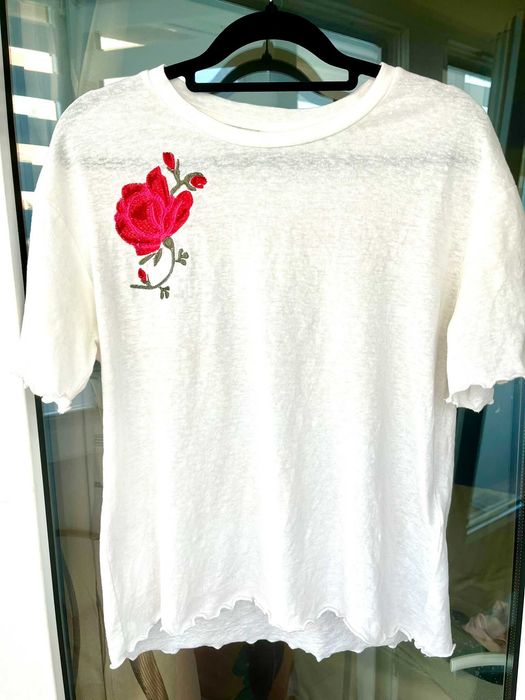 Bluza maneca scurta alba Jacqueline de Yong