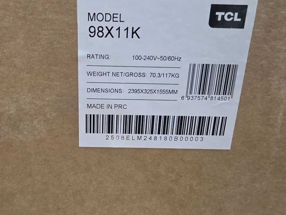 Телевизор TCL C6K Premium QD-MiniLED TV, 144Hz, HDR, ONKYO 2.1 Hi-Fi