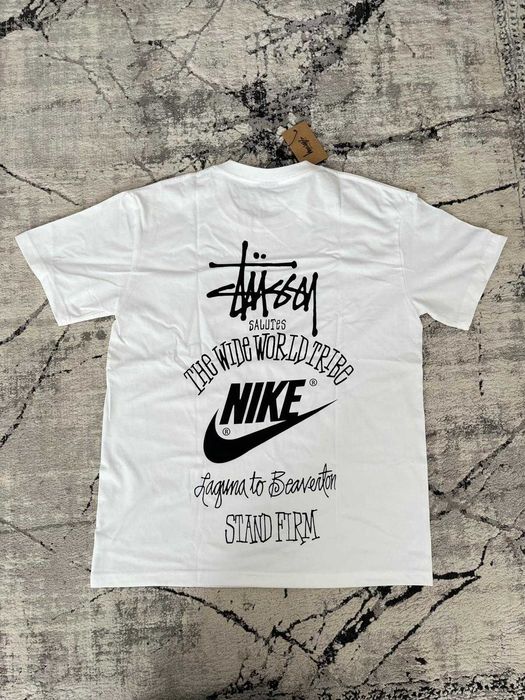 Tricou Stussy x Nike Alb Marimea M