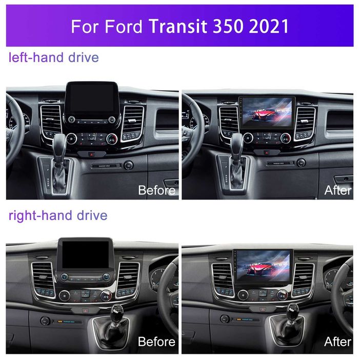 Мултимедия Android  за Ford Transit 350 - 2020, 2021 година Android Навигация дисплей плеър 2DIN Андроид Форд Транзит 2020