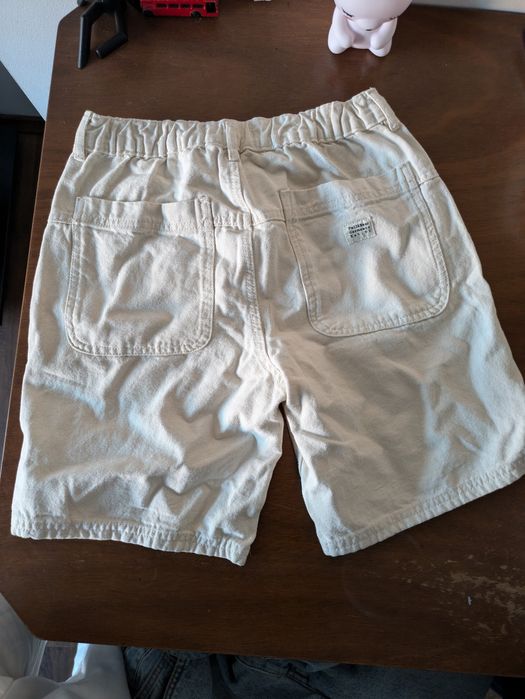 pantaloni scurți din denim, bej