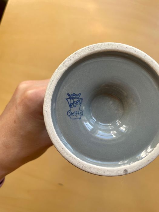 Керамичен свещник за висока свещ, холандска керамика