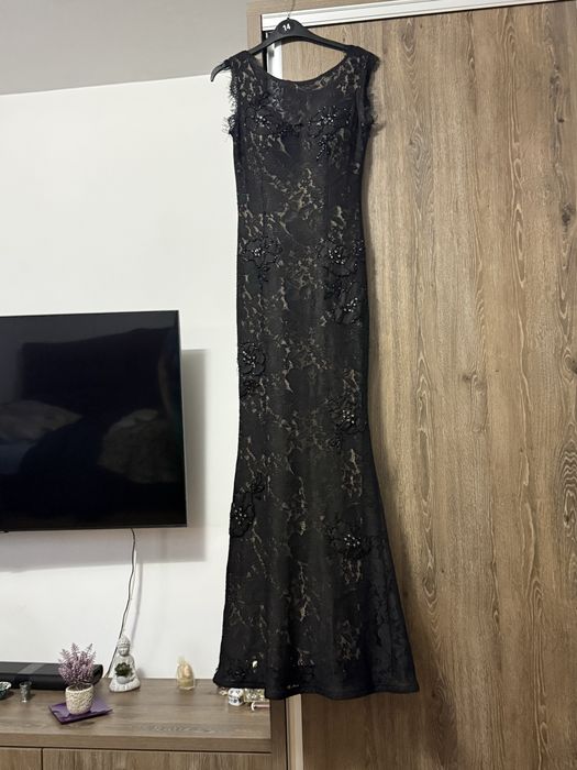 Rochie eleganta-lunga-neagra-marime S