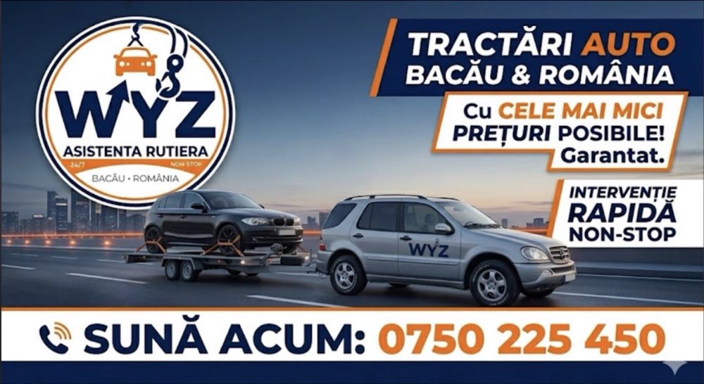 Tractari AUTO. Asistenta Rutiera, platforma, , NON STOP