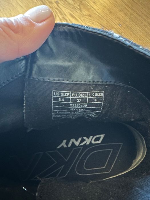 Cizme negre din piele DKNY