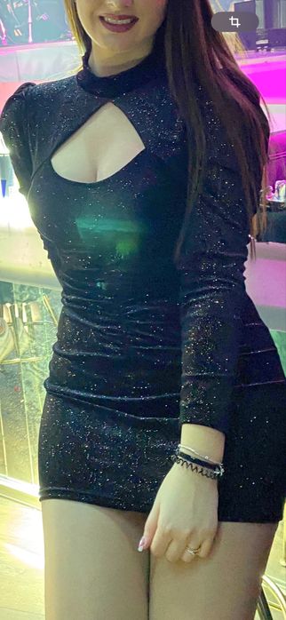 Rochie scurta de catifea cu sclipici