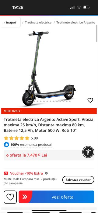 Trotineta Argento Active sport