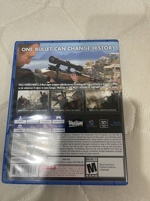 Снайпер элит 4 на пс4