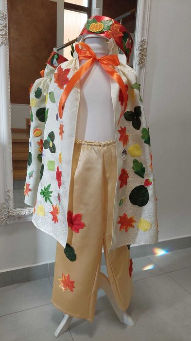Costum Pelerina Toamna Baiat recolta frunze legume fructe vant serbare